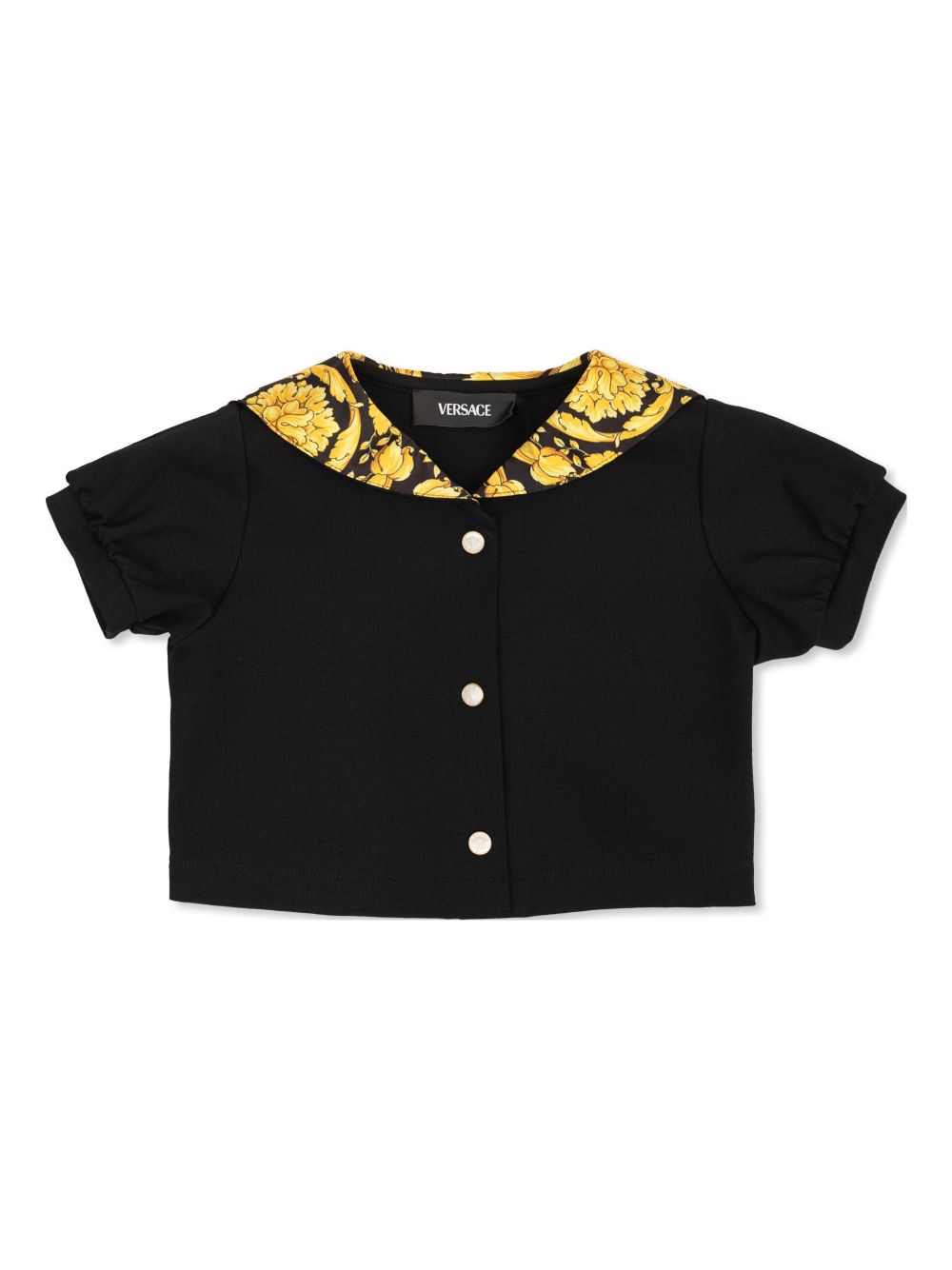 Versace Kids barocco-print shirt - Black