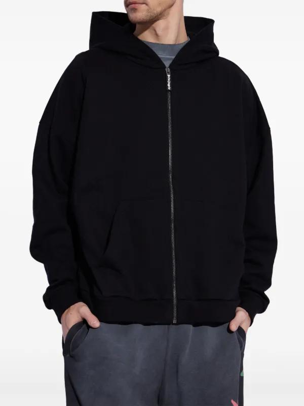 Palm Angels Cotton Hoodie | Black | FARFETCH GE