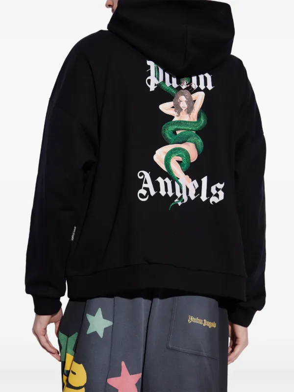 大人気★PALM ANGELS スウェットパーカー コットンフーディー Palm Angels コットン パーカー | ブラック | FARFETCH JP