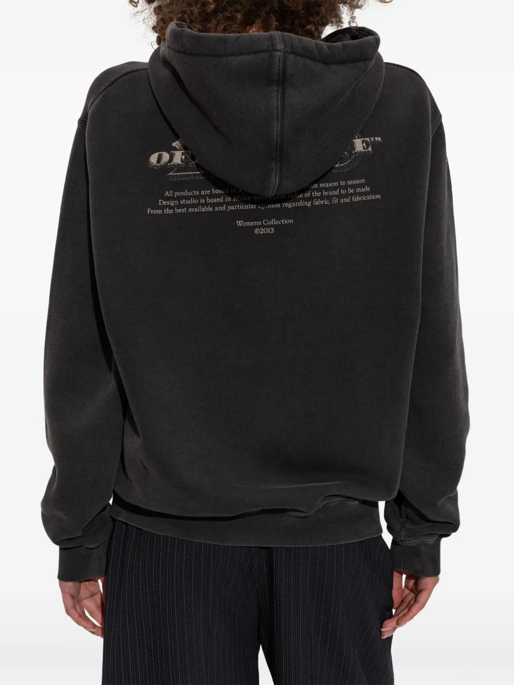 Off-White Hoodie met grafische print Zwart