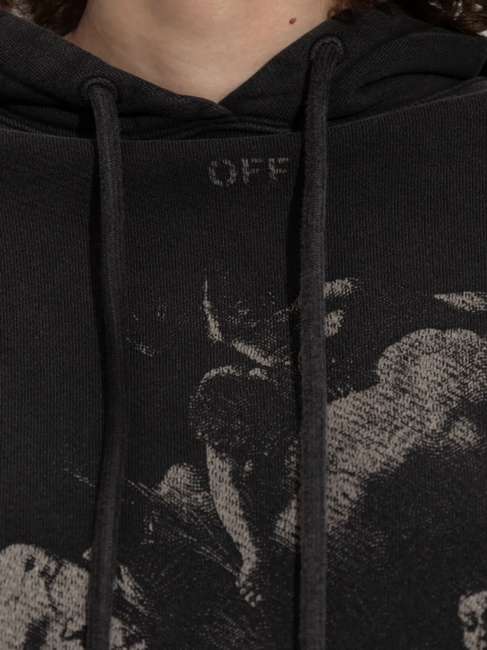 Off-White Hoodie met grafische print Zwart
