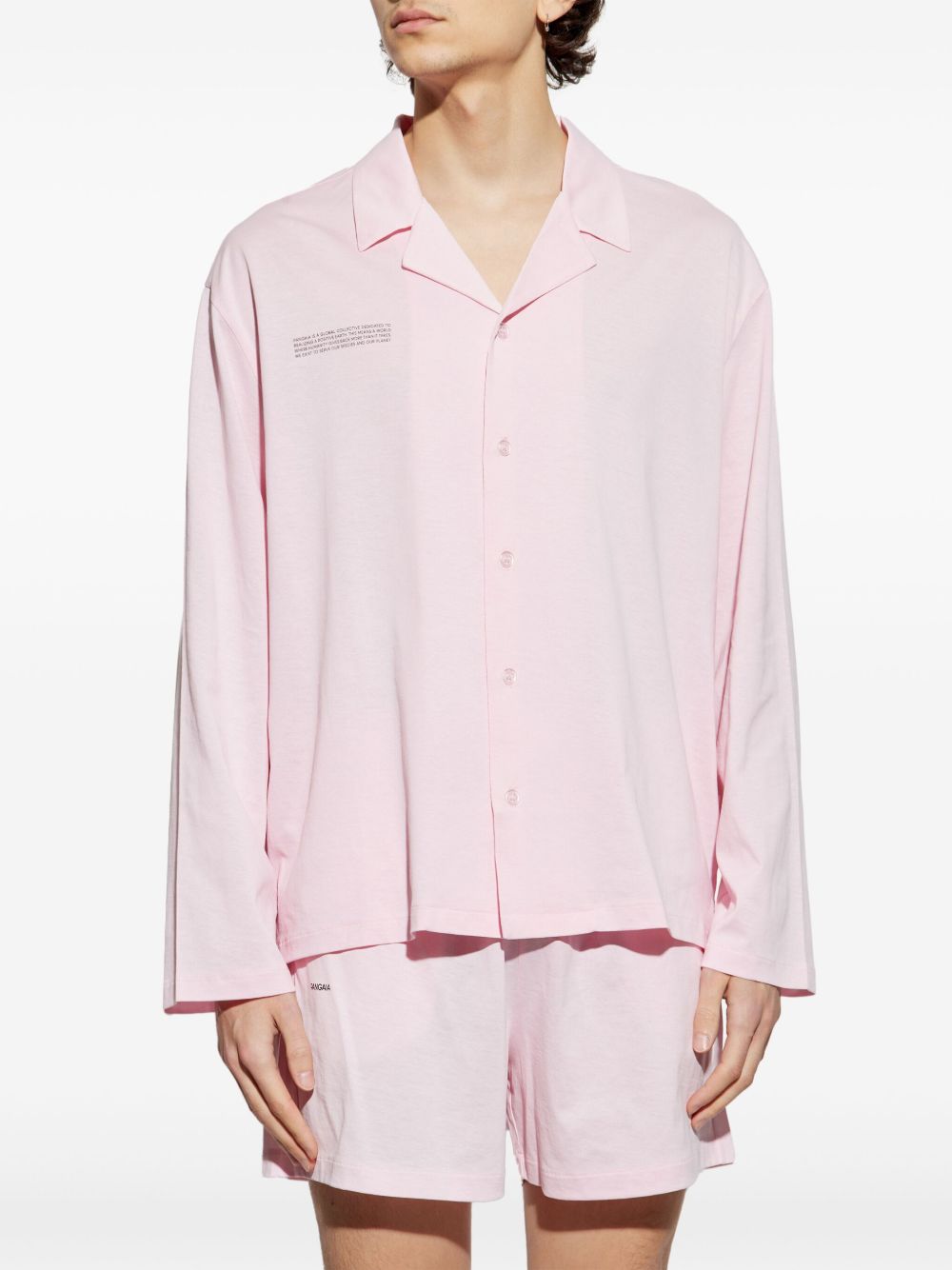 Pangaia Katoenen pyjama met tekst-print - Roze