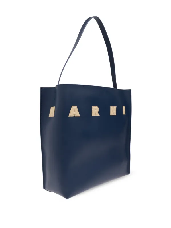 ★関税込★MARNI★BMMQ0034U0P626200N99 LOGO PATCH TOTE BAG★ Marni logo-patch Tote Bag | Blue | FARFETCH HK
