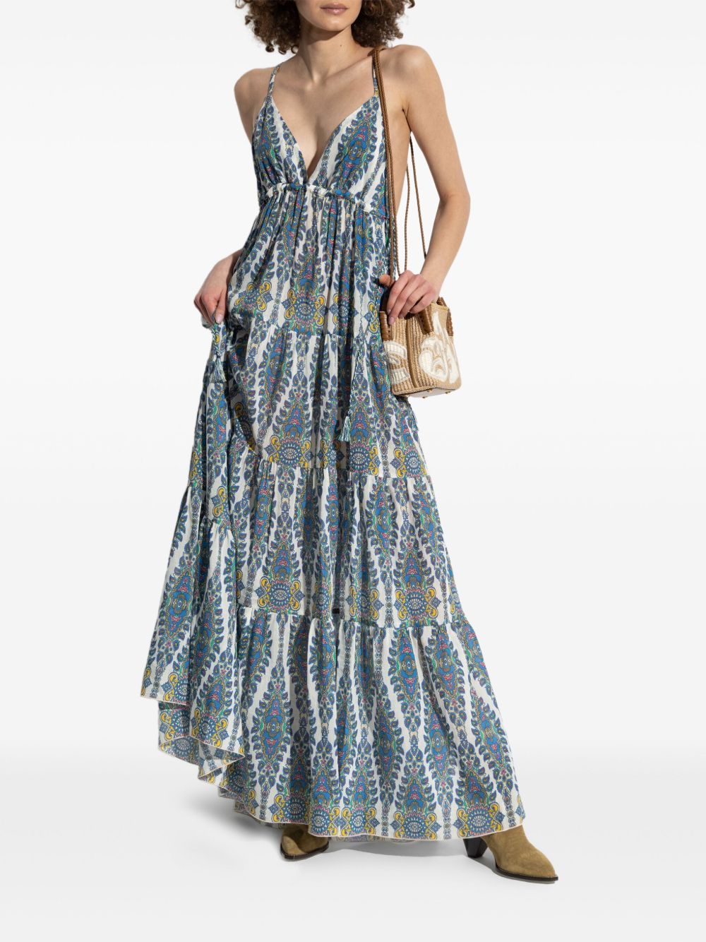 ETRO printed maxi dress - Blauw