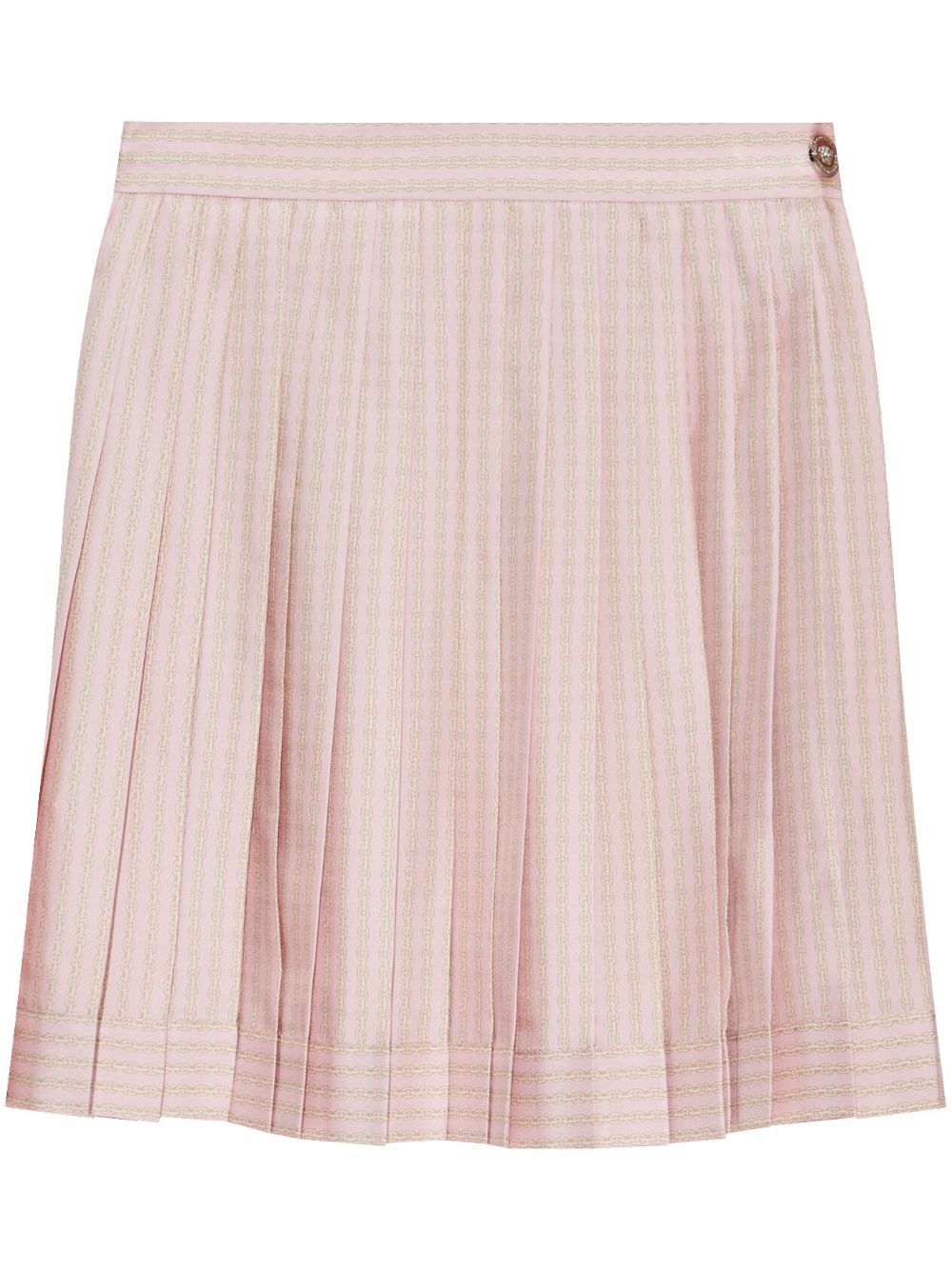 Versace chain-print pleated skirt - Pink