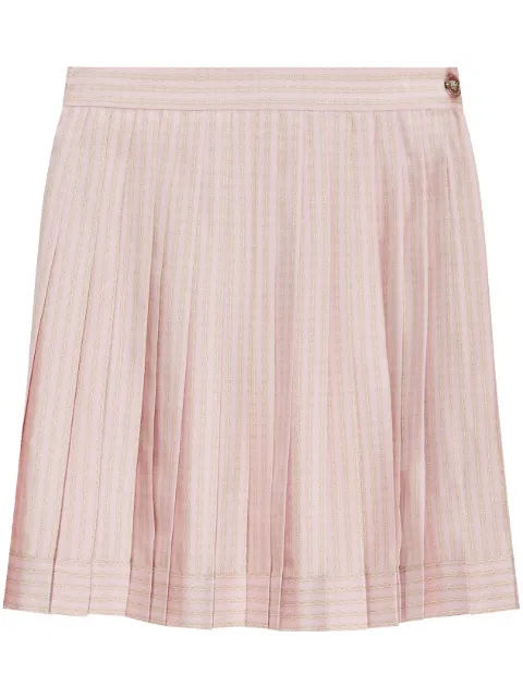 Versace chain-print pleated skirt 