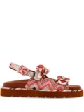 Missoni patterned sandals - Red