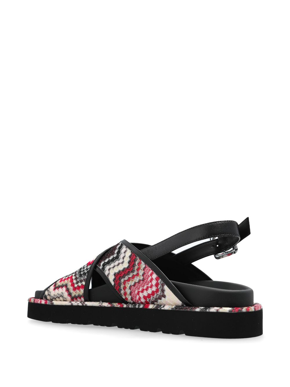 Missoni zigzag slingback sandals Black