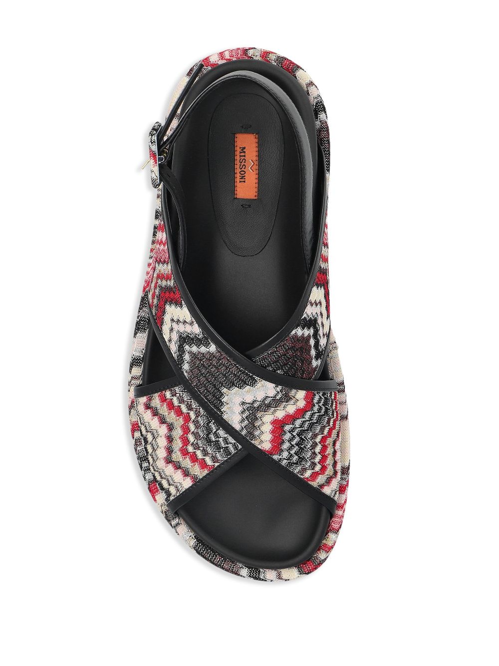 Missoni zigzag slingback sandals Black