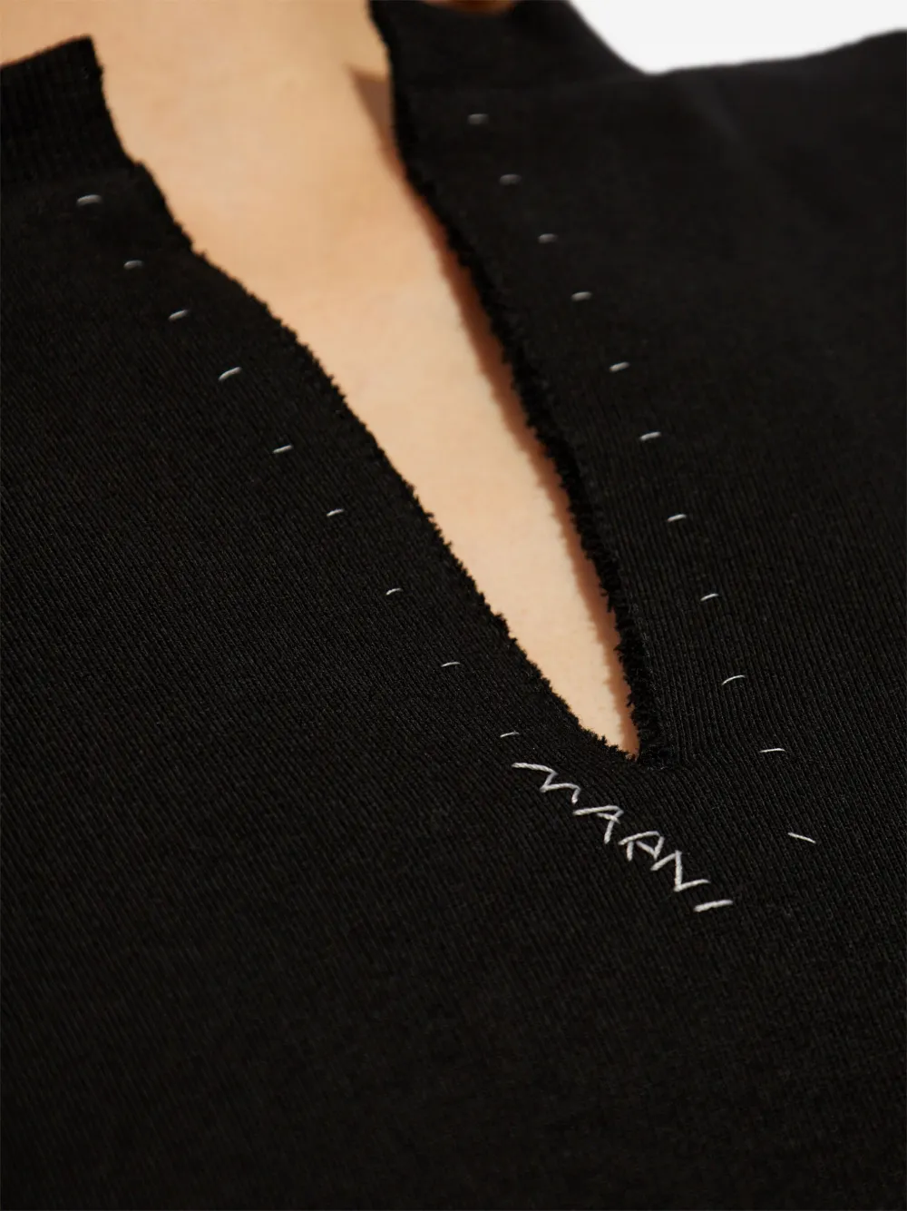 Marni Sweater met geborduurd logo Zwart