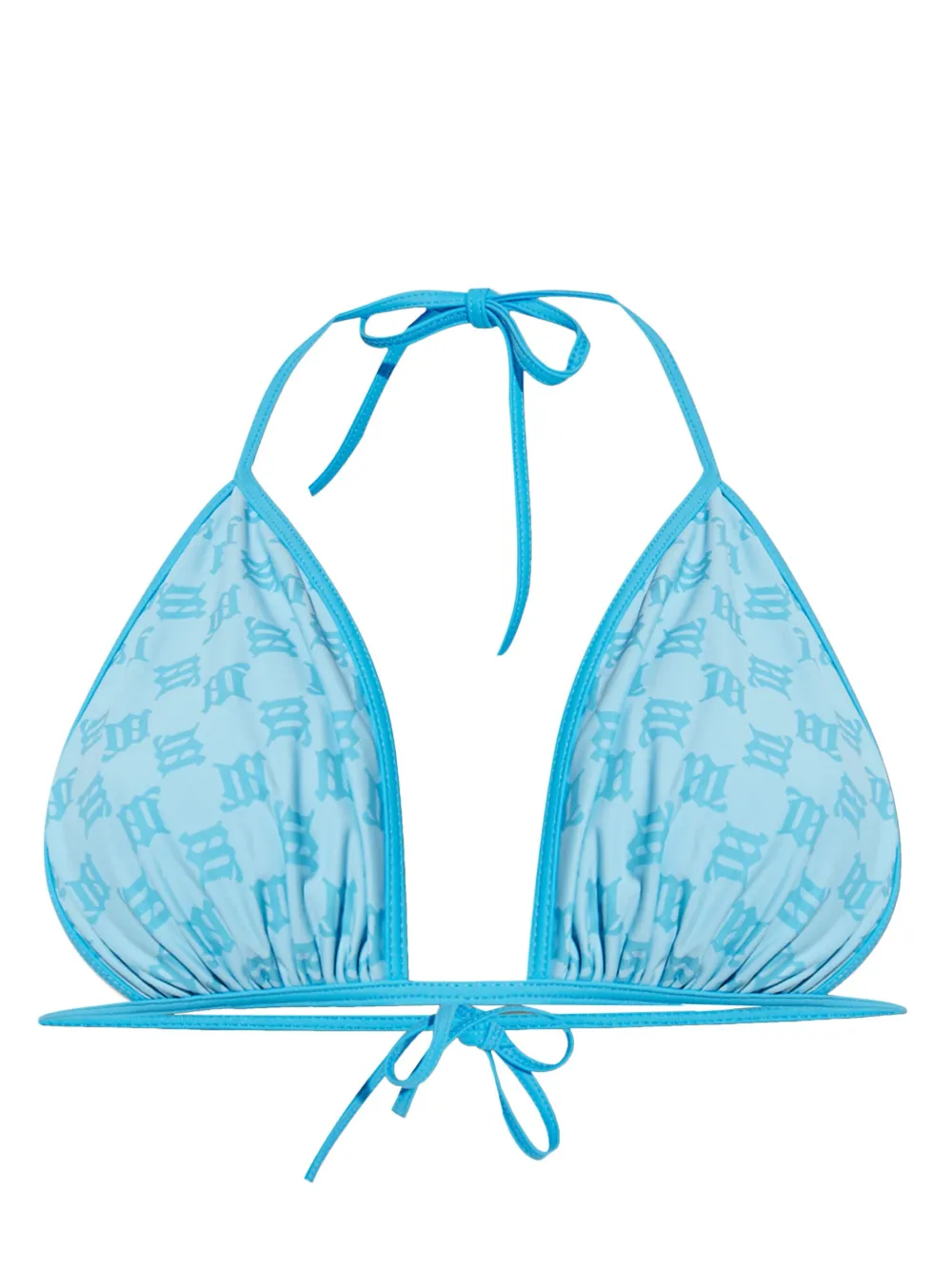 Misbhv Monogram Bikini Top In Blue