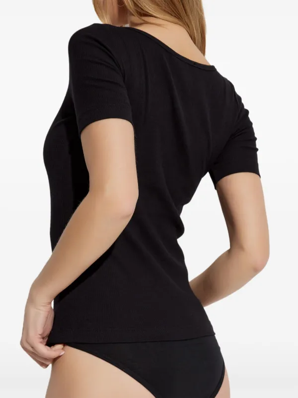 VERSACE ★カットソー★ティシャツ★リブニット Versace リブニット Tシャツ | ブラック | FARFETCH JP