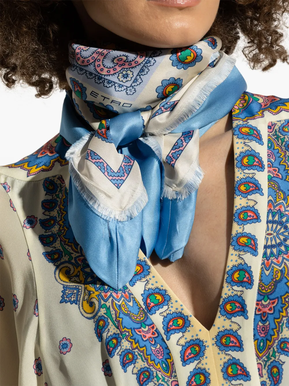ETRO Sjaal met grafische print Beige