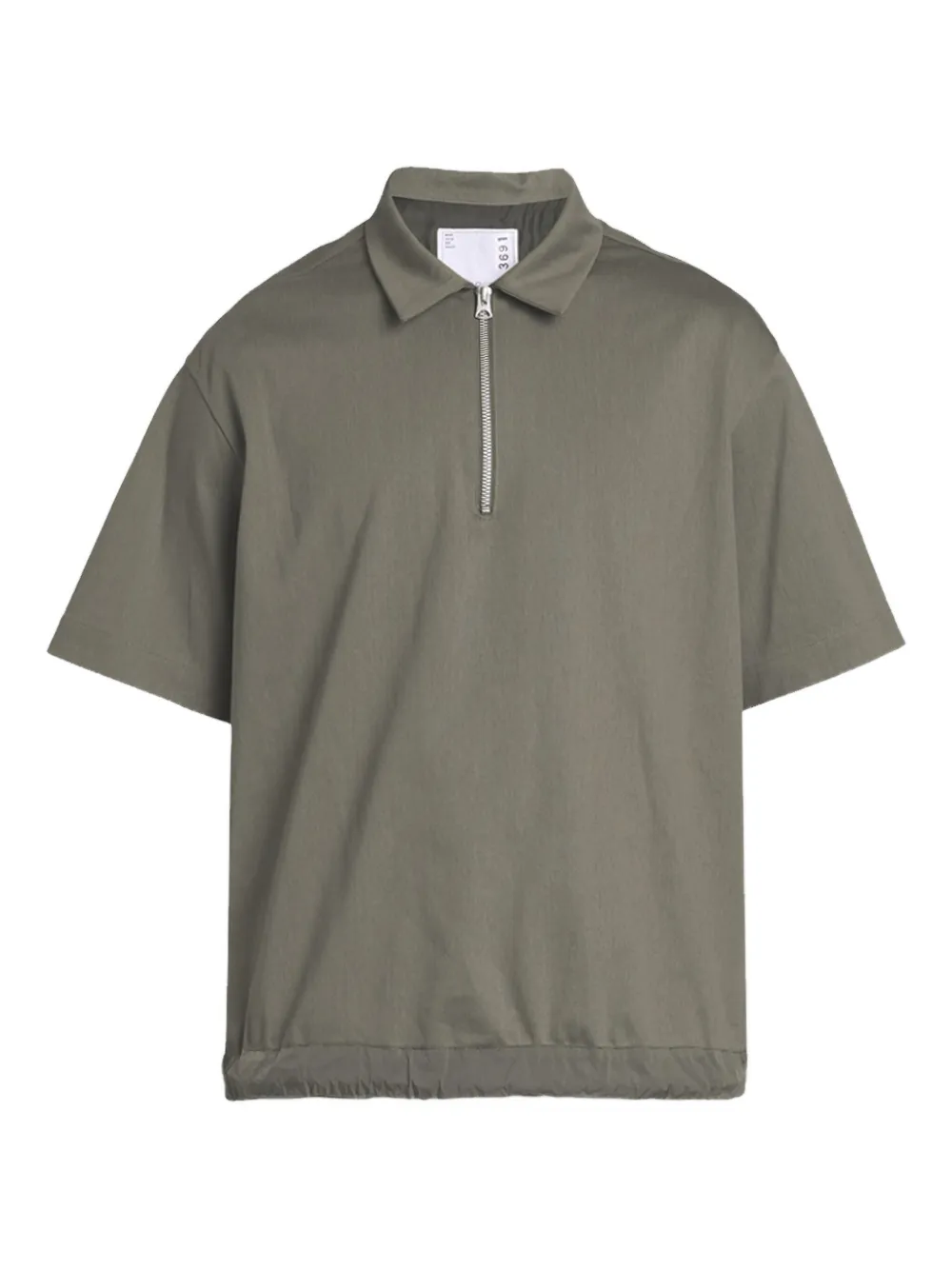 Sacai Poloshirt met halve rits Groen