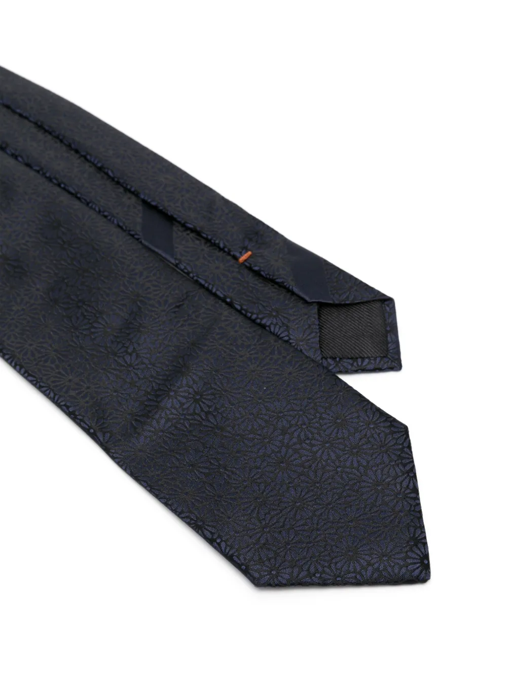 Zegna Stropdas met bloemen jacquard - Blauw