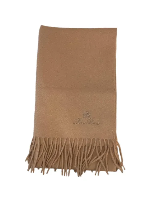Loro Piana logo-embroidered scarf