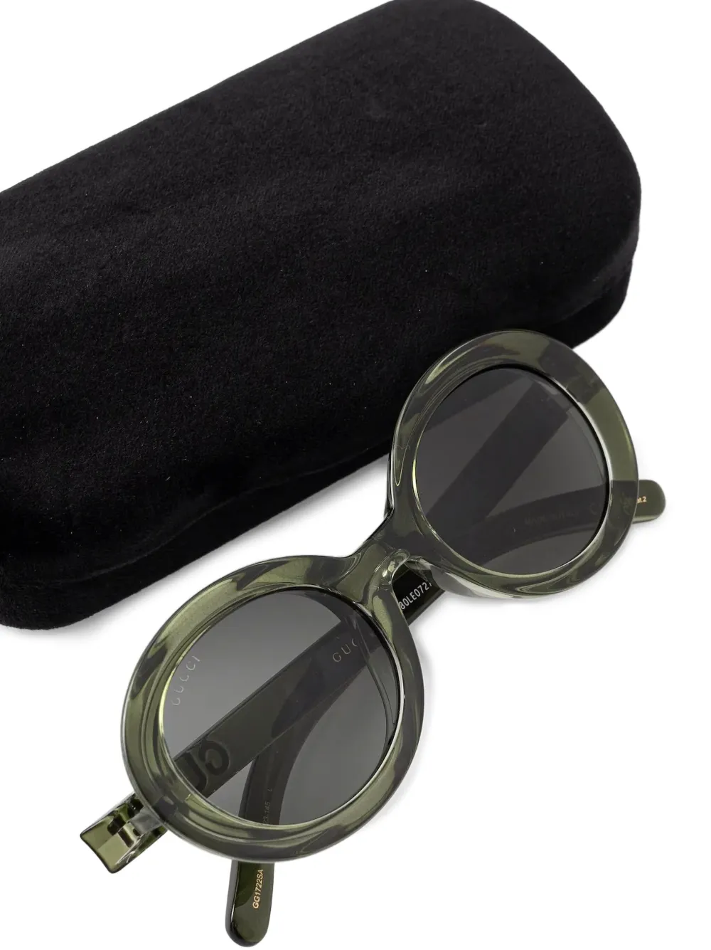 Gucci Eyewear Zonnebril met ovaal montuur Groen