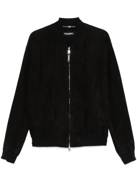Dolce & Gabbana suede bomber jacket 