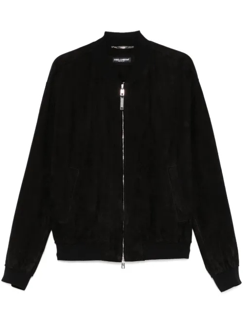 Veste bomber en daim - Dolce & Gabbana - Modalova