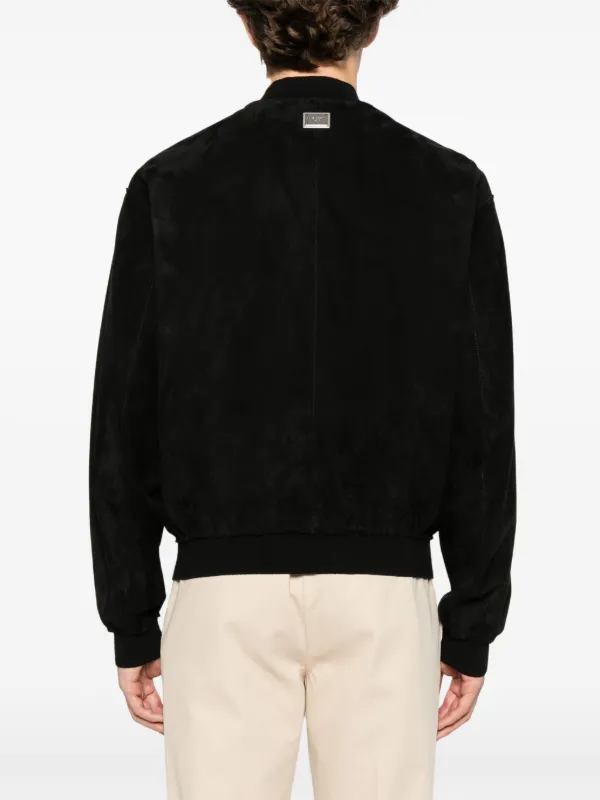 Dolce & Gabbana Suede Bomber Jacket | Black | FARFETCH