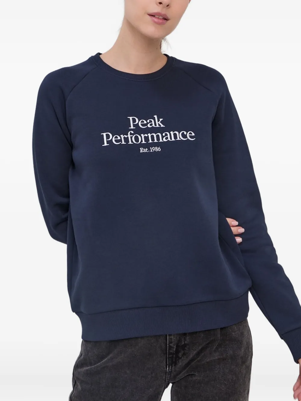 Peak Performance Logo-embroidered Sweatshirt In Blue