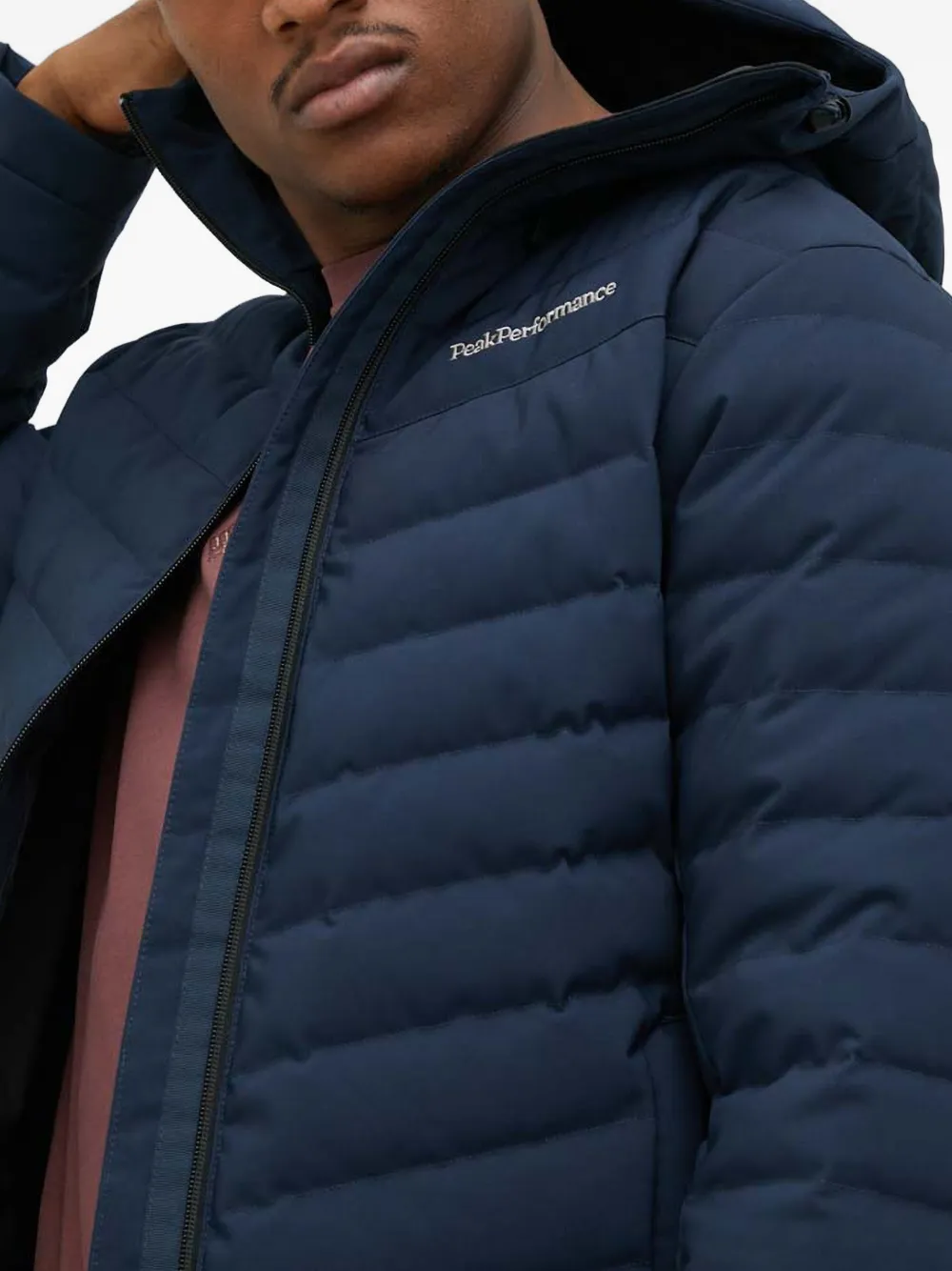 Peak Performance Gewatteerd jack met capuchon Blauw