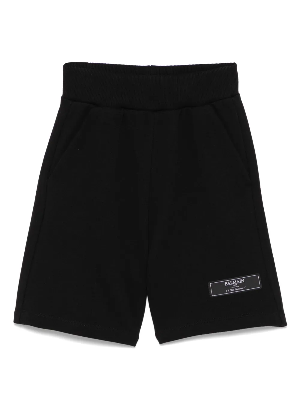 Balmain Kids Trainingsshorts met logo label Zwart