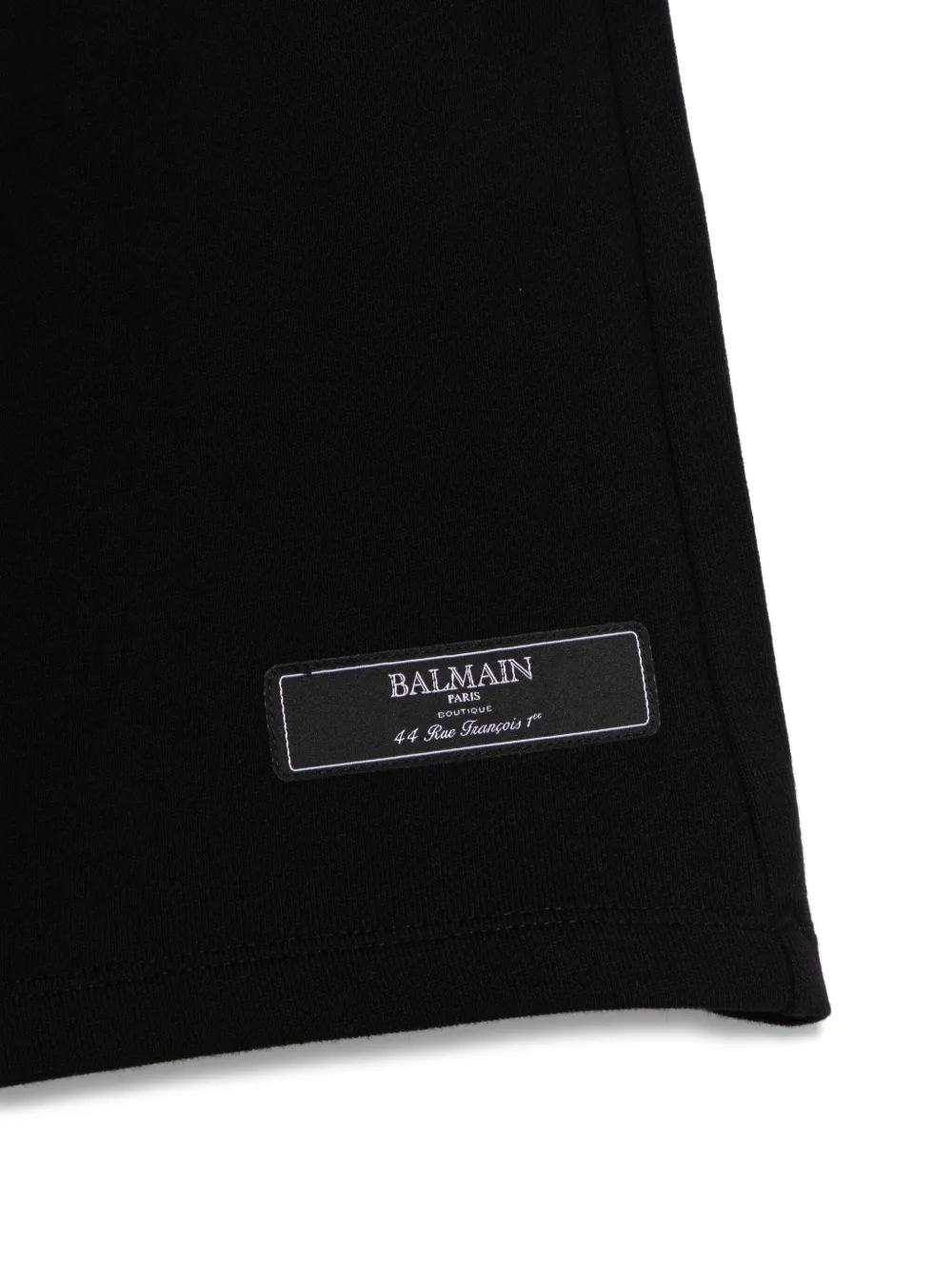 BALMAIN LOGO-TAG TRACK SHORTS