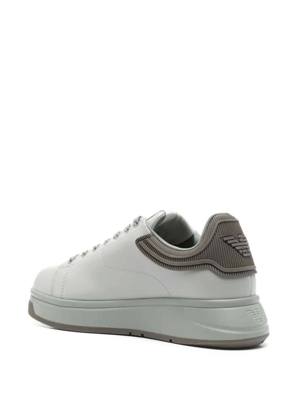 Emporio Armani leather sneakers Green