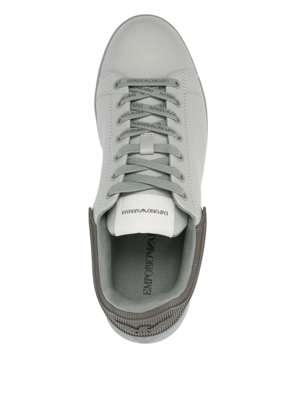 Emporio Armani leather sneakers Green