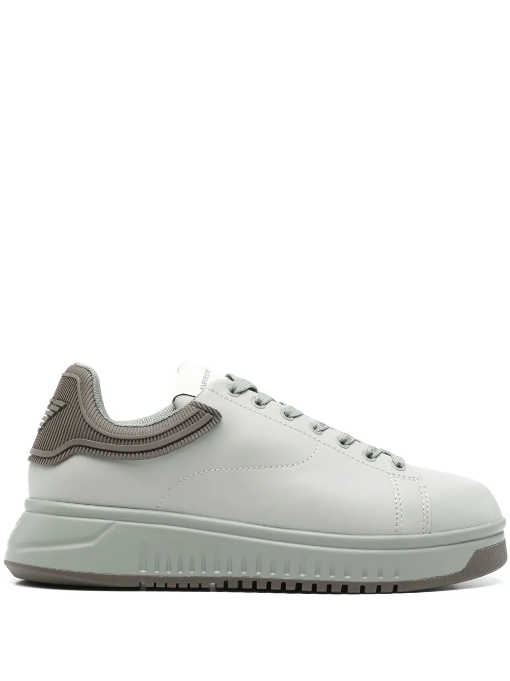 Emporio Armani leather sneakers Green