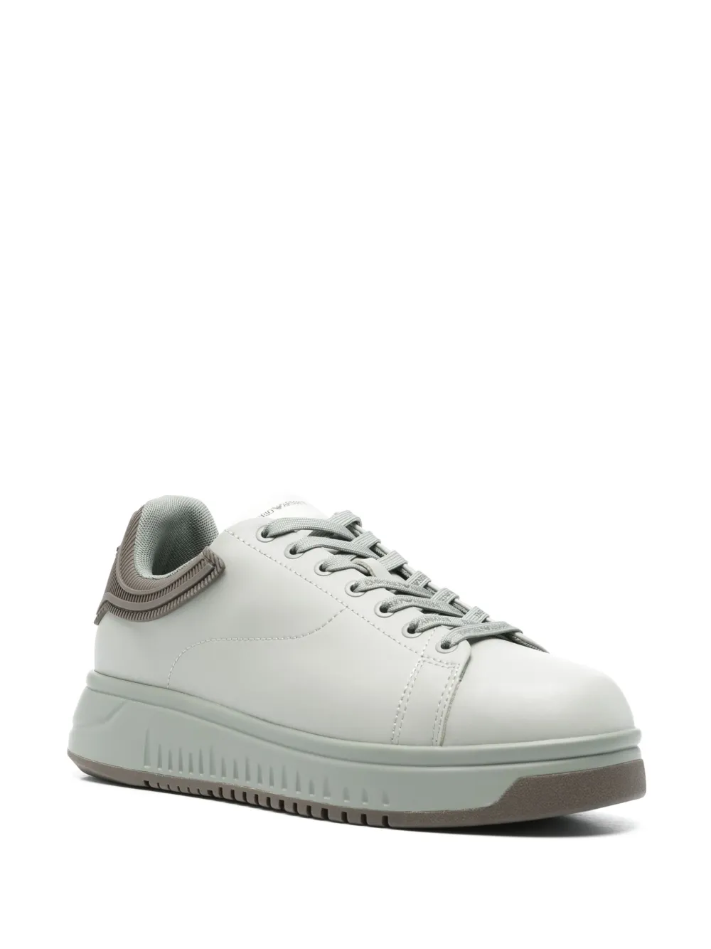 Emporio Armani leather sneakers Green