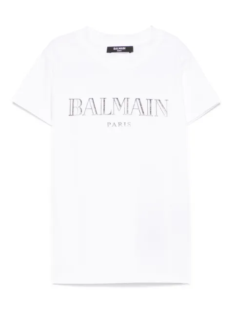 Balmain Kids playera con logo estampado