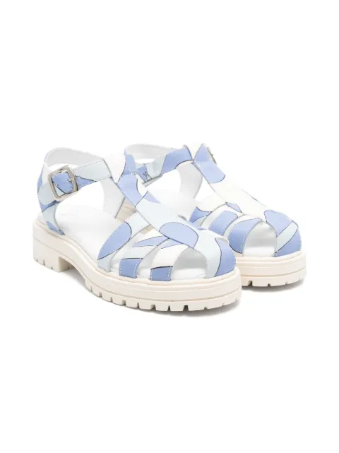 PUCCI Junior Onde-print sandals