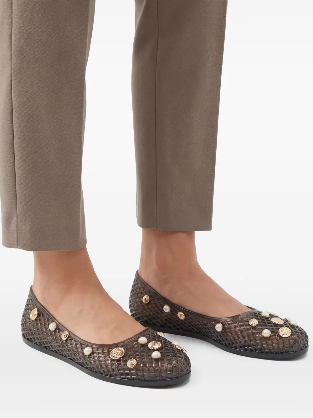 Ancient Greek Sandals Iro ballerina's Zwart