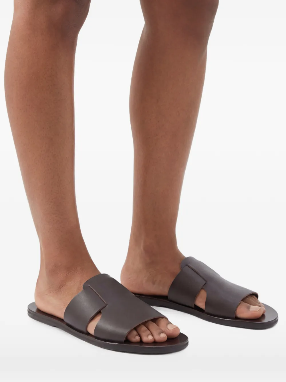 Ancient Greek Sandals Miltiadis slippers Bruin