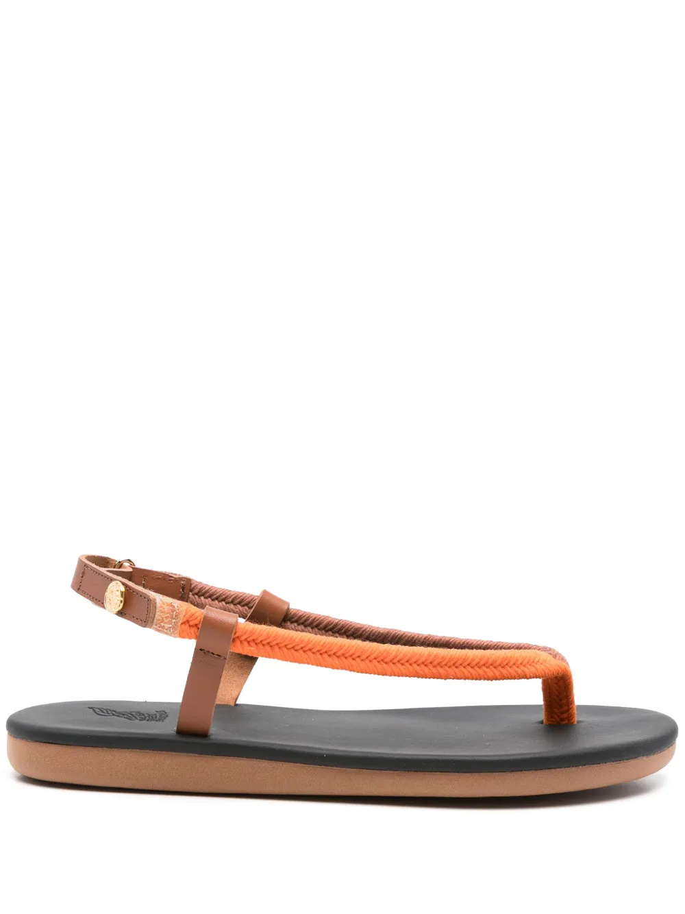 Ancient Greek Sandals Leren sandalen Oranje
