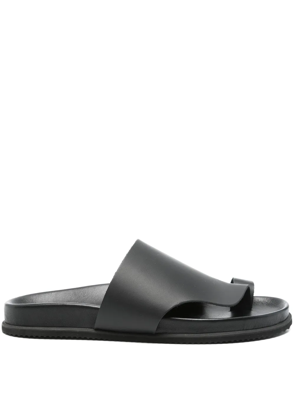 Ancient Greek Sandals Xenofon slides Black