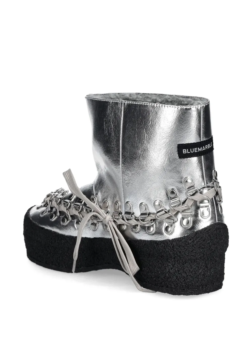 BLUEMARBLE metallic-effect ankle boots Silver