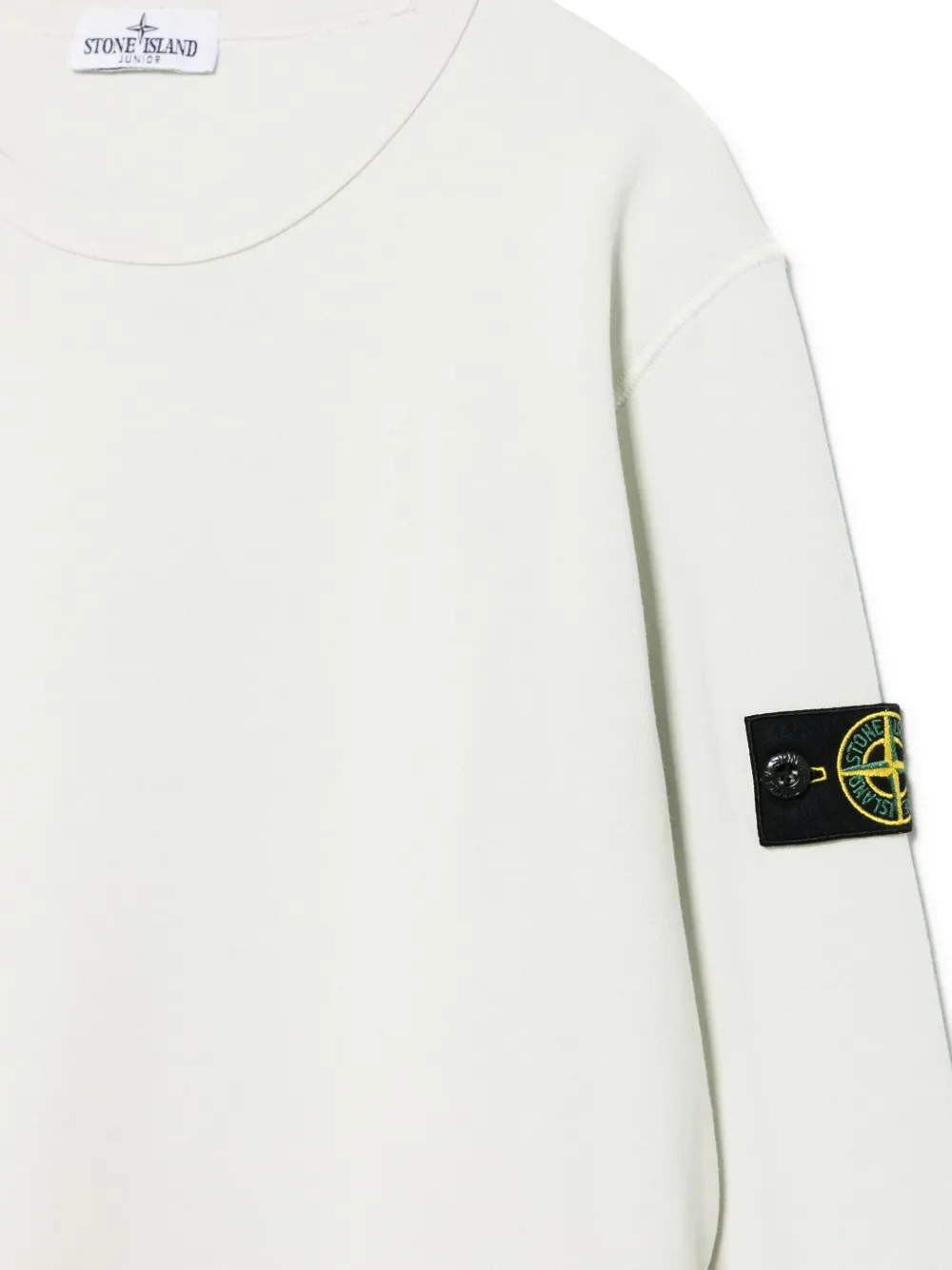 Stone Island Junior Sweater met Compass-logopatch Beige