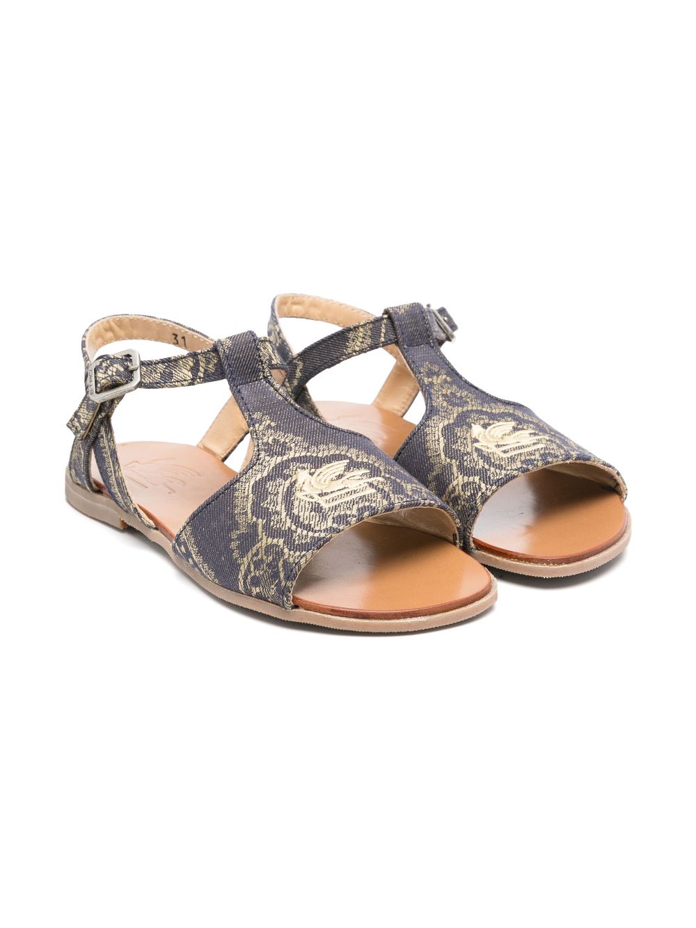 ETRO KIDS Pegaso-motif sandals - Blue