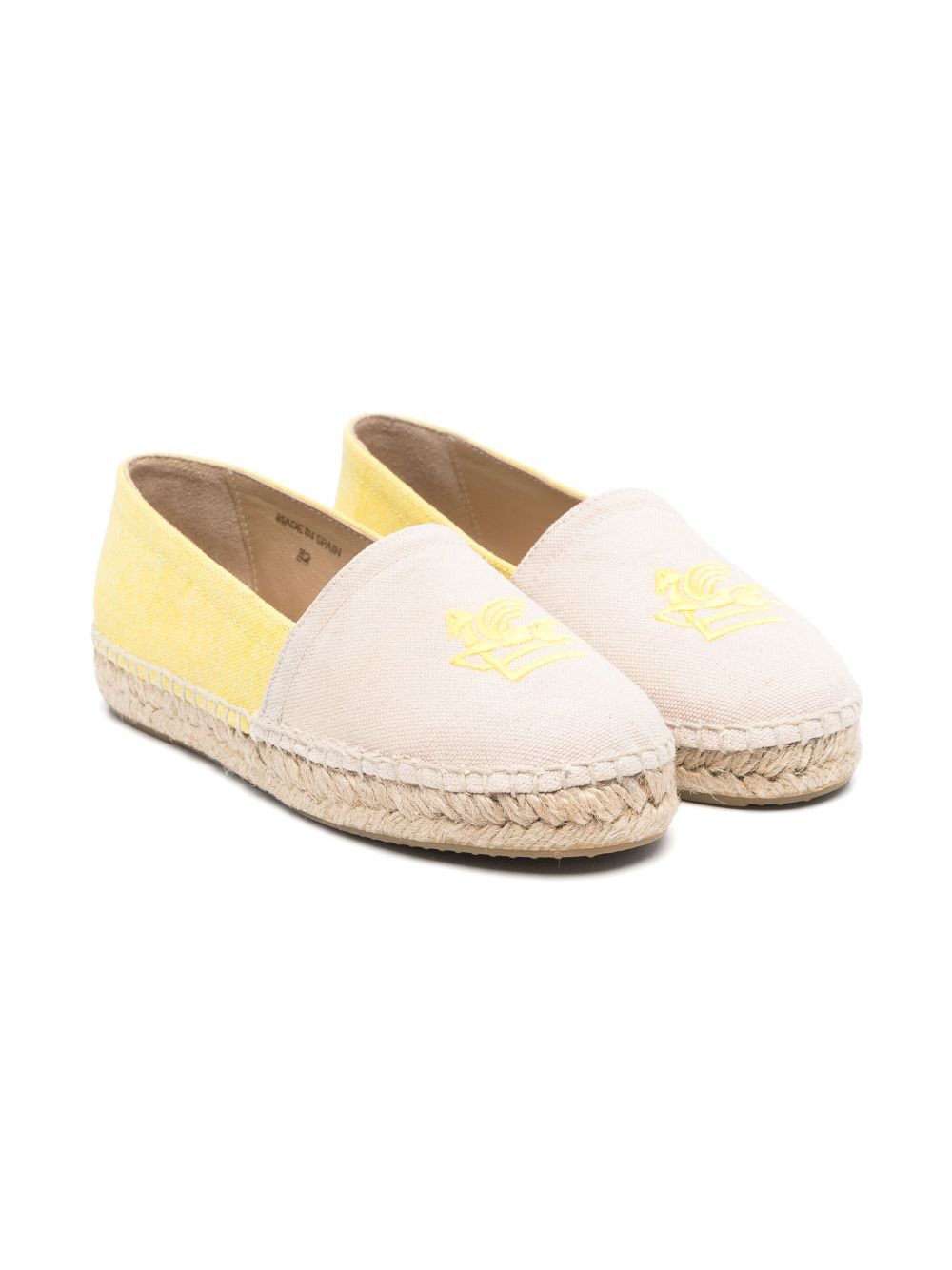 ETRO KIDS Espadrilles met Pegaso-patroon Beige