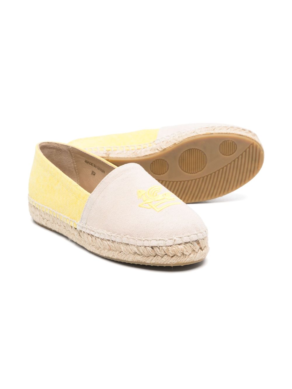 ETRO KIDS Espadrilles met Pegaso-patroon - Beige