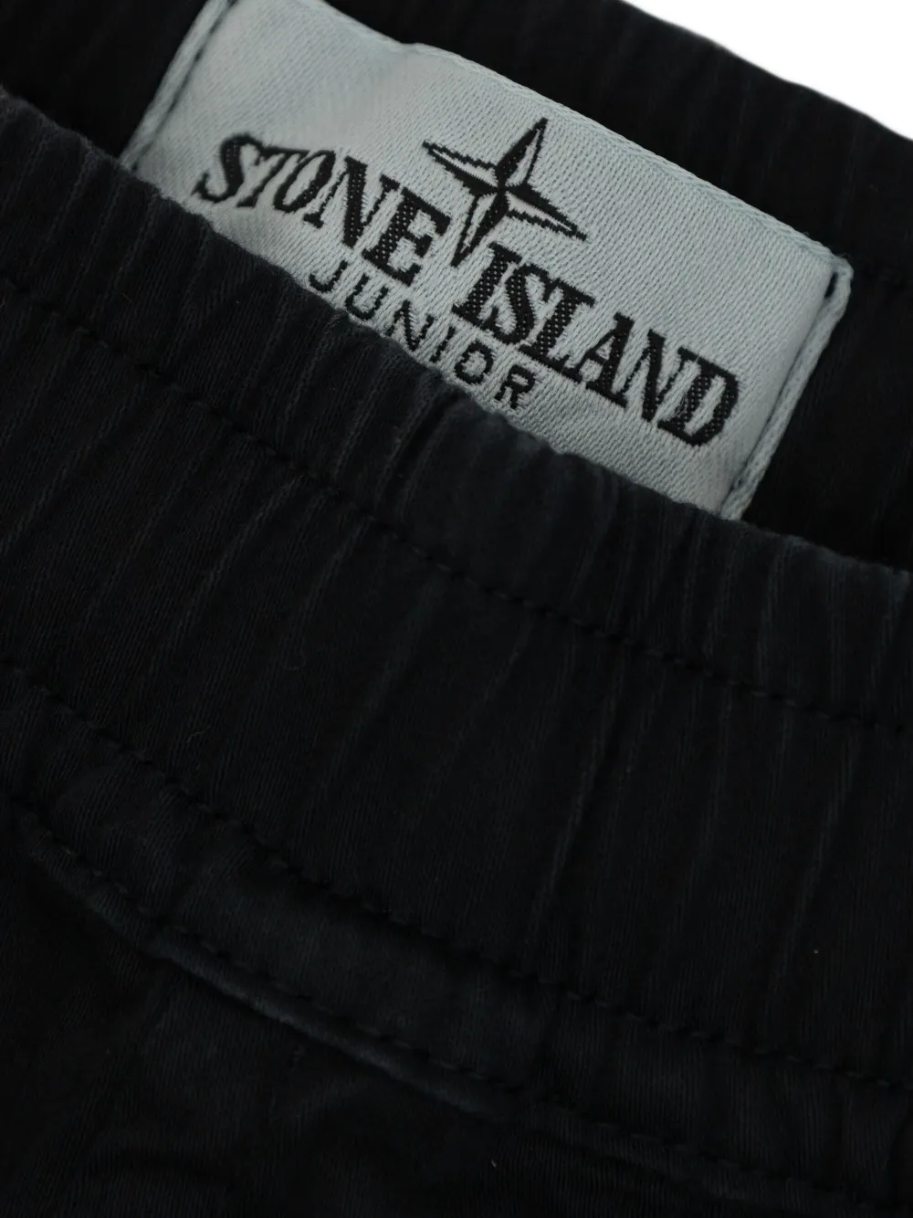 Stone Island Junior Cargo shorts met Compass-logopatch Zwart