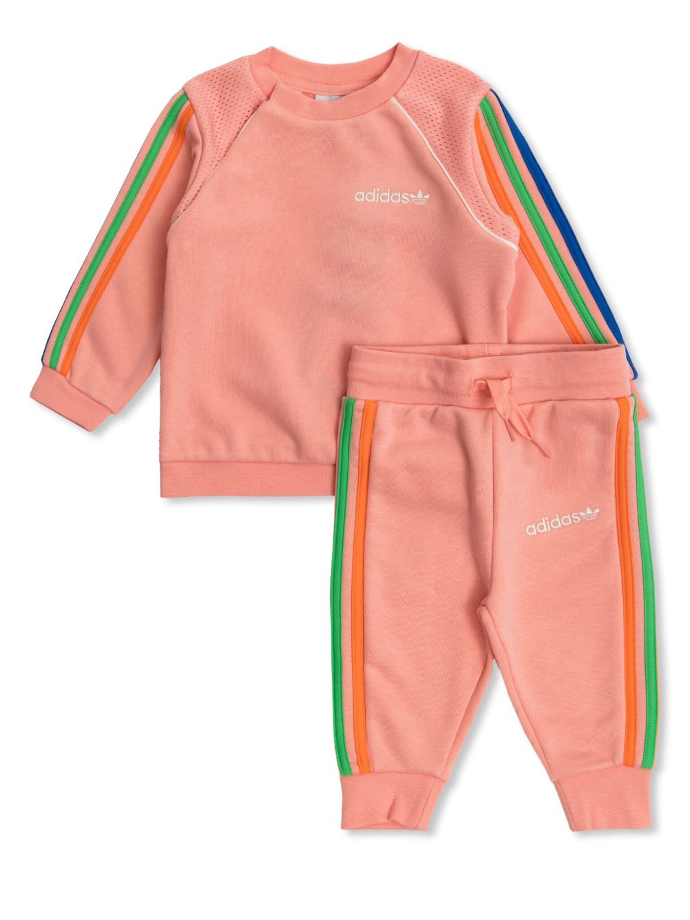 adidas Kids logo-embroidered tracksuit set - Pink