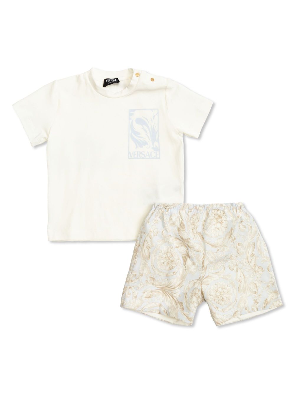 Versace Kids cotton t-shirt and shorts set - White