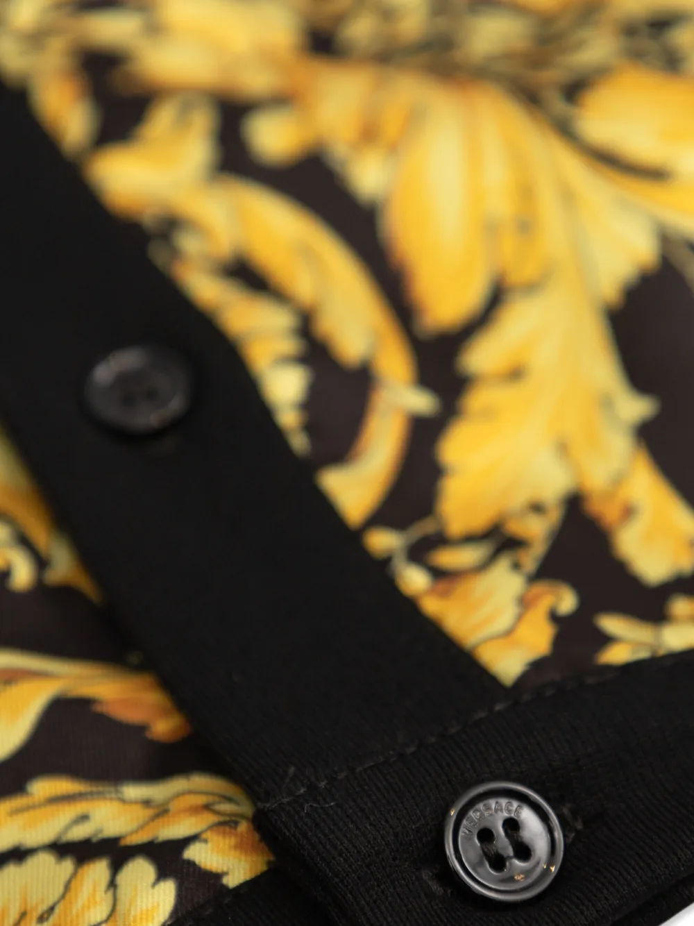 Versace Kids Shirt met barokprint Zwart