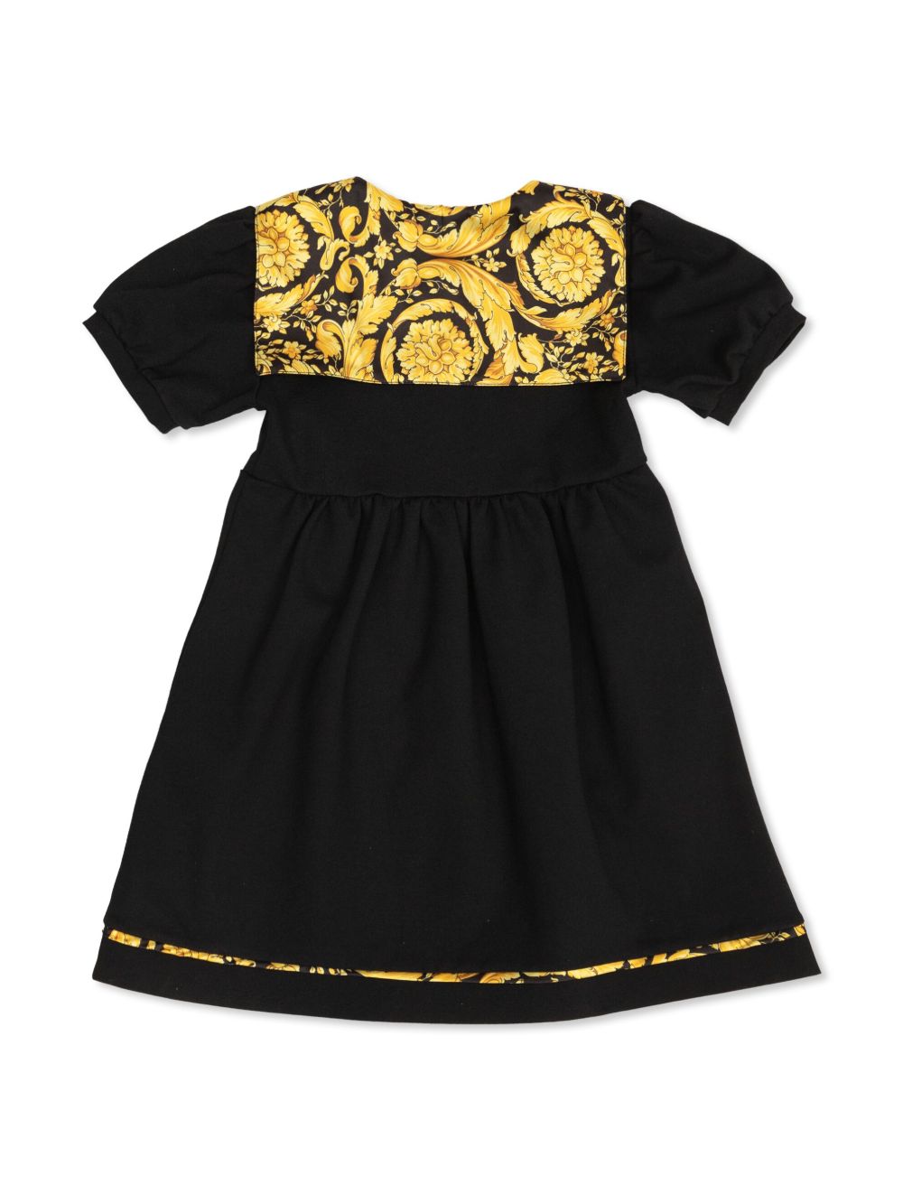 Versace Kids Barocco-print dress - Black