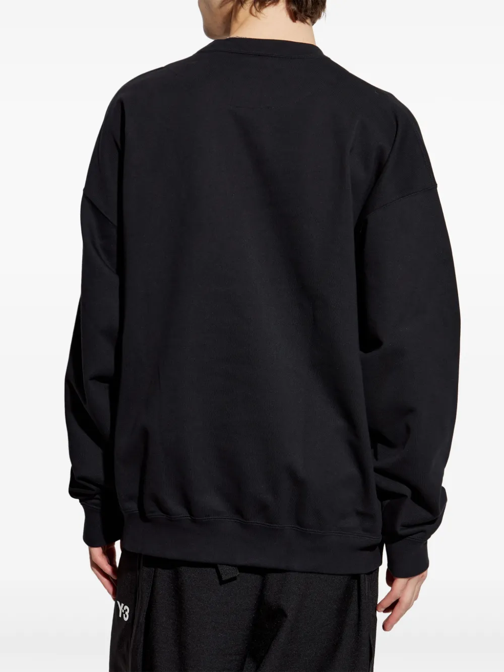 Y-3 Sweater met logopatch Zwart