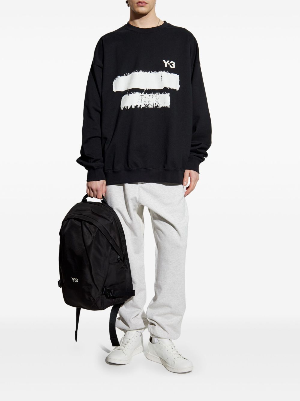 Y-3 logo-print track pants - Grijs